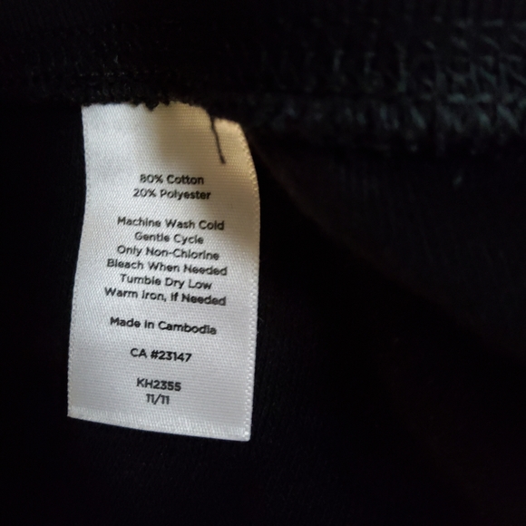 Talbots Velour Velvet Capri Crop Pants 1X Black Wide Leg New - Picture 7 of 7